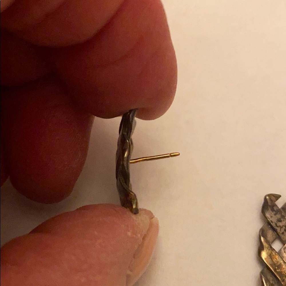 Sterling Square Weave Earring - image 4